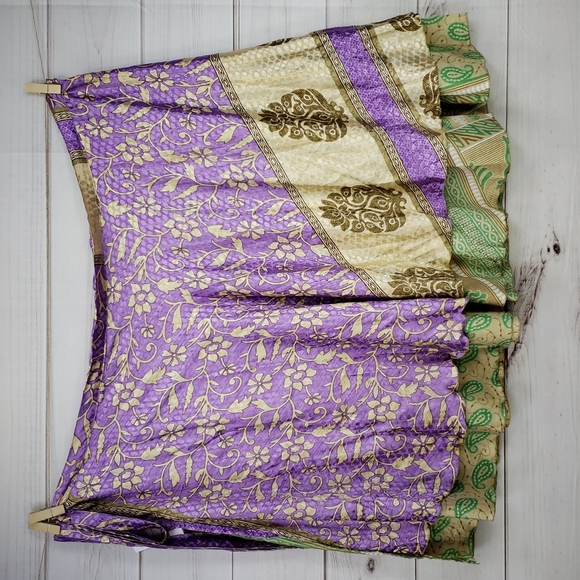 Darn Good Yarn Sari Silk Wrap Skirt Tea Goddess - Picture 5 of 16